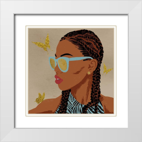 Fierce And Elegant 2 White Modern Wood Framed Art Print with Double Matting by Prime, Marcus