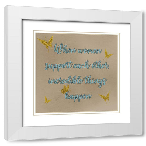 Supportive And Incredible Elegance White Modern Wood Framed Art Print with Double Matting by Prime, Marcus