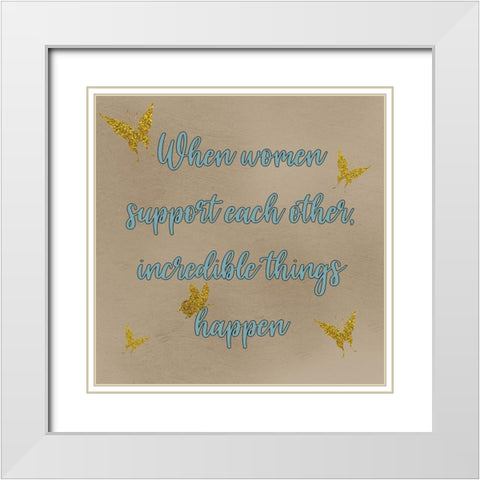 Supportive And Incredible Elegance White Modern Wood Framed Art Print with Double Matting by Prime, Marcus