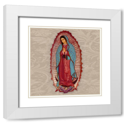 Loved Guadalupe 1 White Modern Wood Framed Art Print with Double Matting by Prime, Marcus