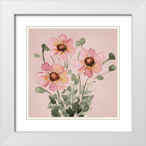 Blooming Bunch 1 White Modern Wood Framed Art Print with Double Matting by Prime, Marcus