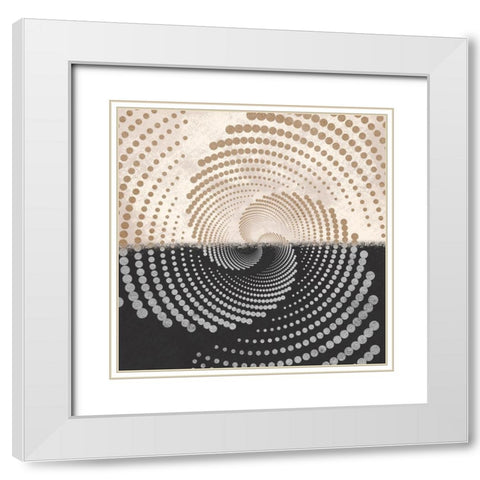 Articulated Surface White Modern Wood Framed Art Print with Double Matting by Prime, Marcus