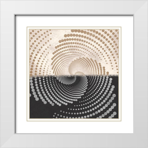 Articulated Surface White Modern Wood Framed Art Print with Double Matting by Prime, Marcus