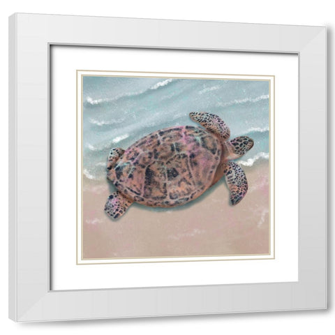 Sea Creatures Journey White Modern Wood Framed Art Print with Double Matting by Prime, Marcus