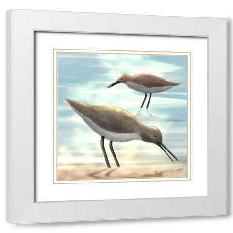 Dawning Friends 2 White Modern Wood Framed Art Print with Double Matting by Prime, Marcus