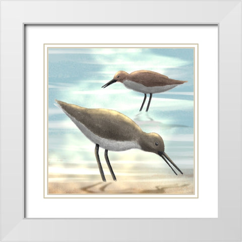 Dawning Friends 2 White Modern Wood Framed Art Print with Double Matting by Prime, Marcus