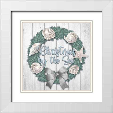 Christmas By The Sea White Modern Wood Framed Art Print with Double Matting by Prime, Marcus