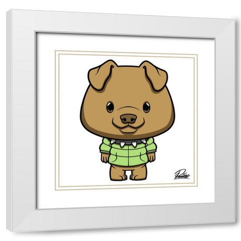 Peter Pitbull White Modern Wood Framed Art Print with Double Matting by Prime, Marcus