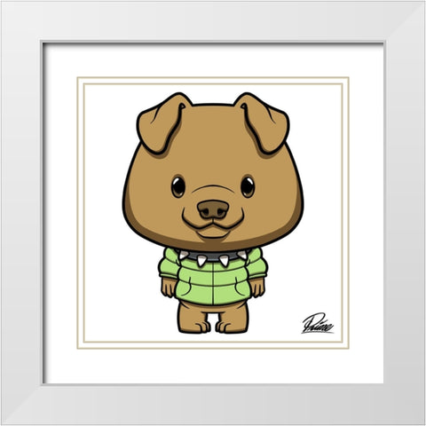 Peter Pitbull White Modern Wood Framed Art Print with Double Matting by Prime, Marcus