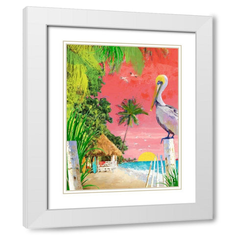 Bama Breeze 2 White Modern Wood Framed Art Print with Double Matting by Miller, Savannah