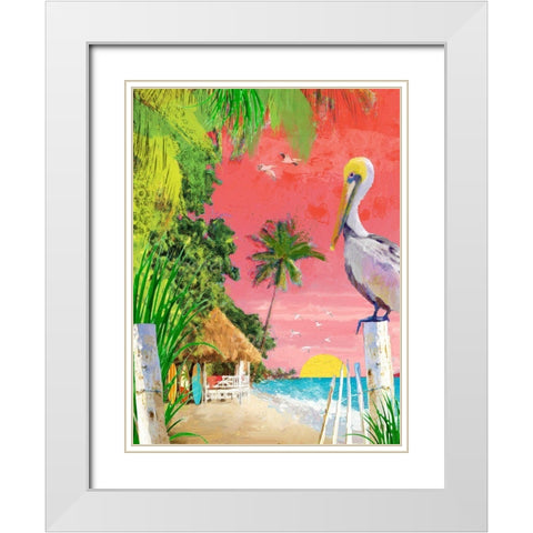 Bama Breeze 2 White Modern Wood Framed Art Print with Double Matting by Miller, Savannah
