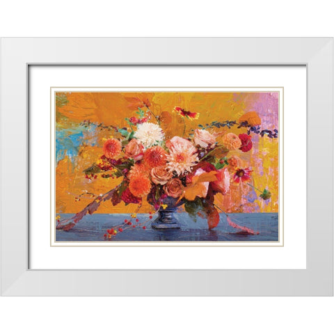 Fall Fireworks 2 White Modern Wood Framed Art Print with Double Matting by Miller, Savannah