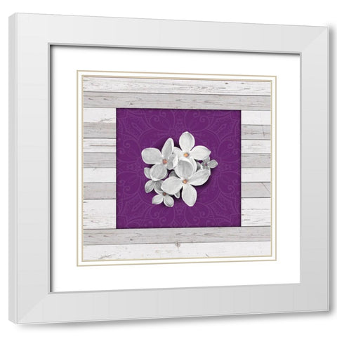 Janes Tray 1 White Modern Wood Framed Art Print with Double Matting by Miller, Savannah