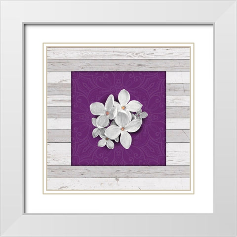 Janes Tray 1 White Modern Wood Framed Art Print with Double Matting by Miller, Savannah