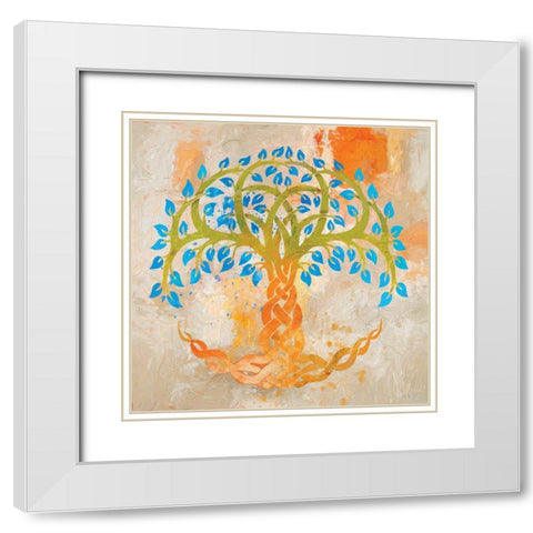 Balance and Harmony White Modern Wood Framed Art Print with Double Matting by Miller, Savannah