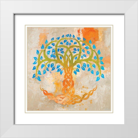 Balance and Harmony White Modern Wood Framed Art Print with Double Matting by Miller, Savannah