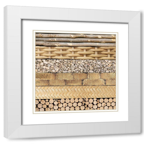 Heartwood 1 White Modern Wood Framed Art Print with Double Matting by Miller, Savannah