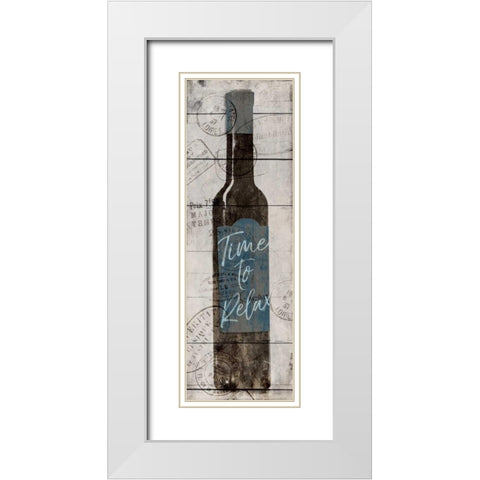 Time to Relax White Modern Wood Framed Art Print with Double Matting by Villa, Milli