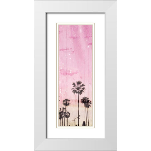 Palm Peach Group One White Modern Wood Framed Art Print with Double Matting by Villa, Milli
