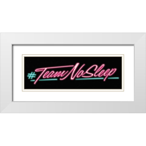 Team No Sleep White Modern Wood Framed Art Print with Double Matting by Villa, Milli