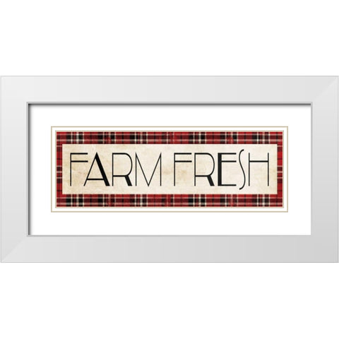 Farm Fresh White Modern Wood Framed Art Print with Double Matting by Villa, Milli