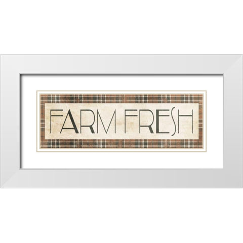 Farm Fresh Muted Colors White Modern Wood Framed Art Print with Double Matting by Villa, Milli