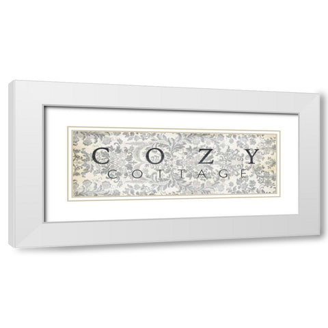 Cozy Cottage White Modern Wood Framed Art Print with Double Matting by Villa, Milli