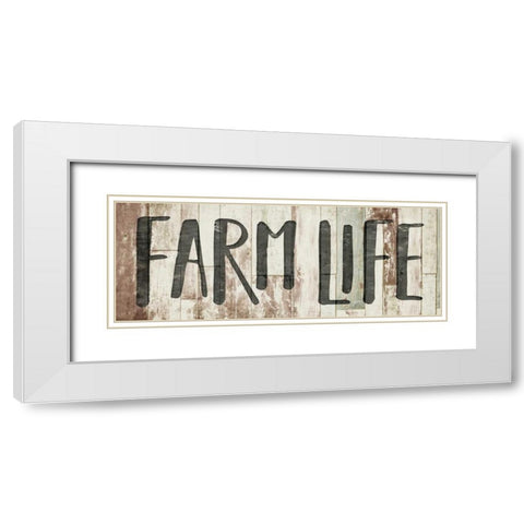 Farm Life White Modern Wood Framed Art Print with Double Matting by Villa, Milli