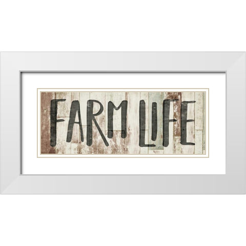 Farm Life White Modern Wood Framed Art Print with Double Matting by Villa, Milli