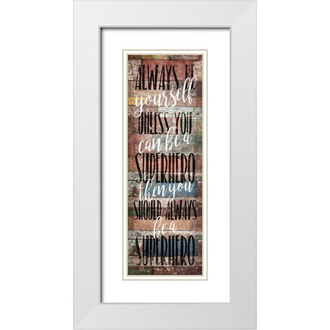 Always Be White Modern Wood Framed Art Print with Double Matting by Villa, Mlli