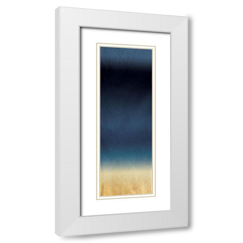Midnight Gold White Modern Wood Framed Art Print with Double Matting by Villa, Milli
