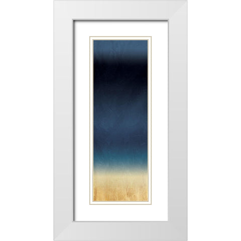 Midnight Gold White Modern Wood Framed Art Print with Double Matting by Villa, Milli