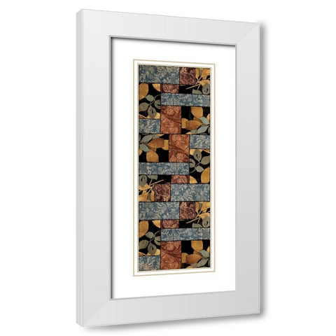 Floral Patch White Modern Wood Framed Art Print with Double Matting by Villa, Mlli