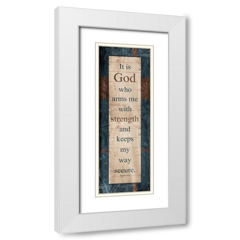 God Strength White Modern Wood Framed Art Print with Double Matting by Villa, Mlli