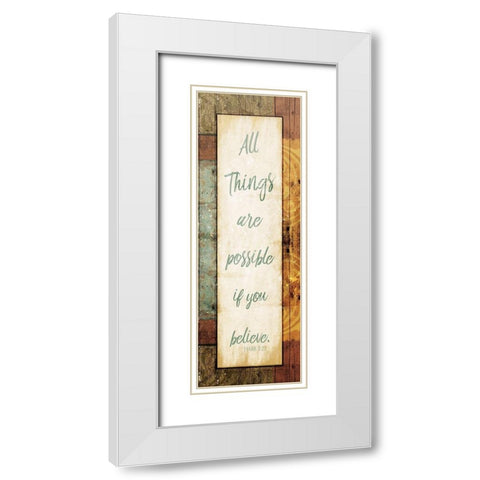 All Things White Modern Wood Framed Art Print with Double Matting by Villa, Mlli