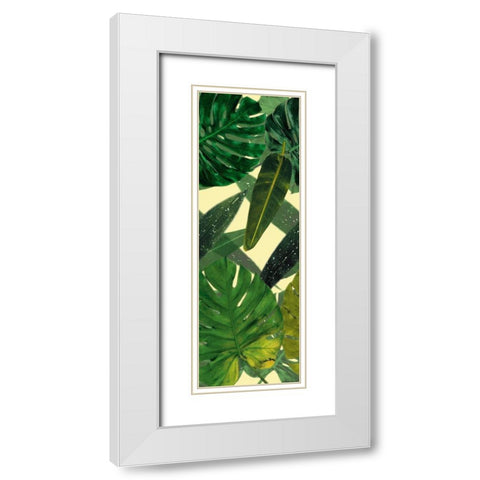 Green Palms White Modern Wood Framed Art Print with Double Matting by Villa, Mlli