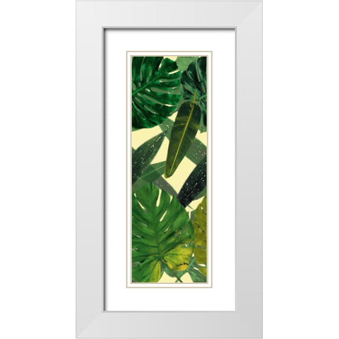 Green Palms White Modern Wood Framed Art Print with Double Matting by Villa, Mlli