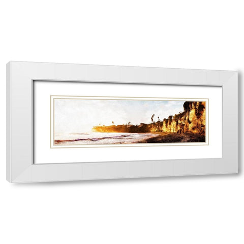 Pacific Beach Cali White Modern Wood Framed Art Print with Double Matting by Villa, Mlli