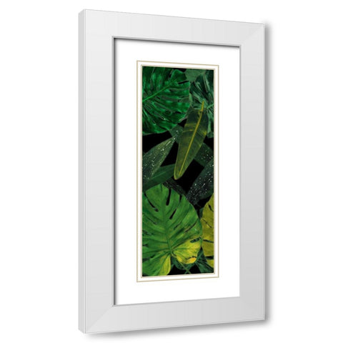Green Palms Black White Modern Wood Framed Art Print with Double Matting by Villa, Mlli
