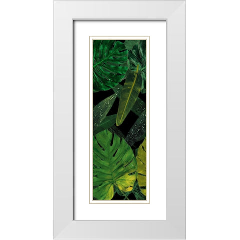 Green Palms Black White Modern Wood Framed Art Print with Double Matting by Villa, Mlli