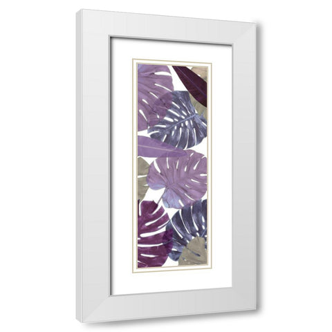 Purple Palms White Modern Wood Framed Art Print with Double Matting by Villa, Mlli