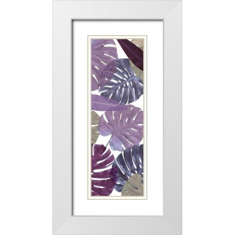 Purple Palms White Modern Wood Framed Art Print with Double Matting by Villa, Mlli