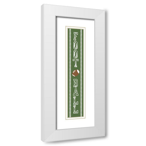 Football Banner White Modern Wood Framed Art Print with Double Matting by Villa, Mlli