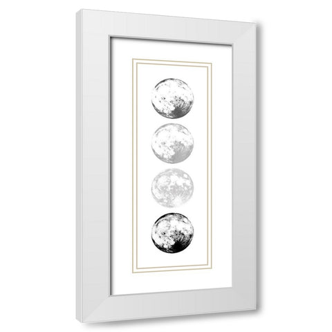 Moon Shade White Modern Wood Framed Art Print with Double Matting by Villa, Mlli
