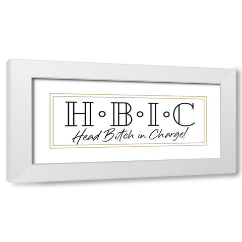 HBIC White Modern Wood Framed Art Print with Double Matting by Villa, Mlli