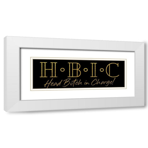 HBIC Gold White Modern Wood Framed Art Print with Double Matting by Villa, Mlli