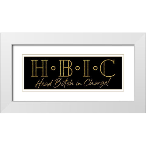 HBIC Gold White Modern Wood Framed Art Print with Double Matting by Villa, Mlli