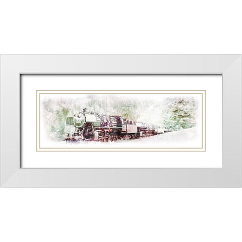 Traveling Through The Winter White Modern Wood Framed Art Print with Double Matting by Villa, Milli