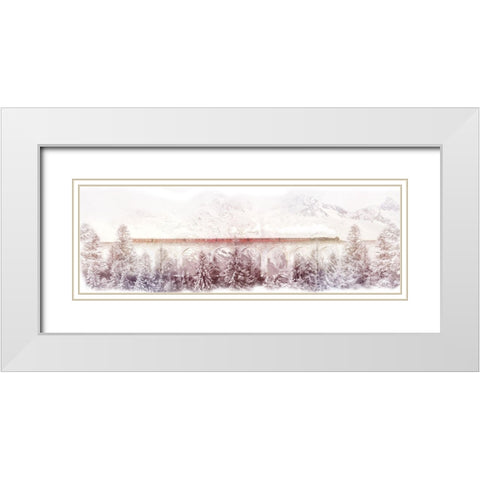 Train Time White Modern Wood Framed Art Print with Double Matting by Villa, Milli
