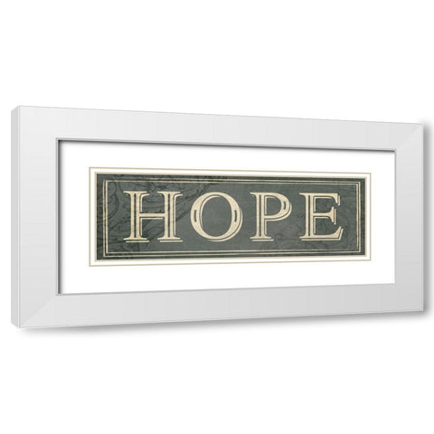Hope White Modern Wood Framed Art Print with Double Matting by Villa, Milli